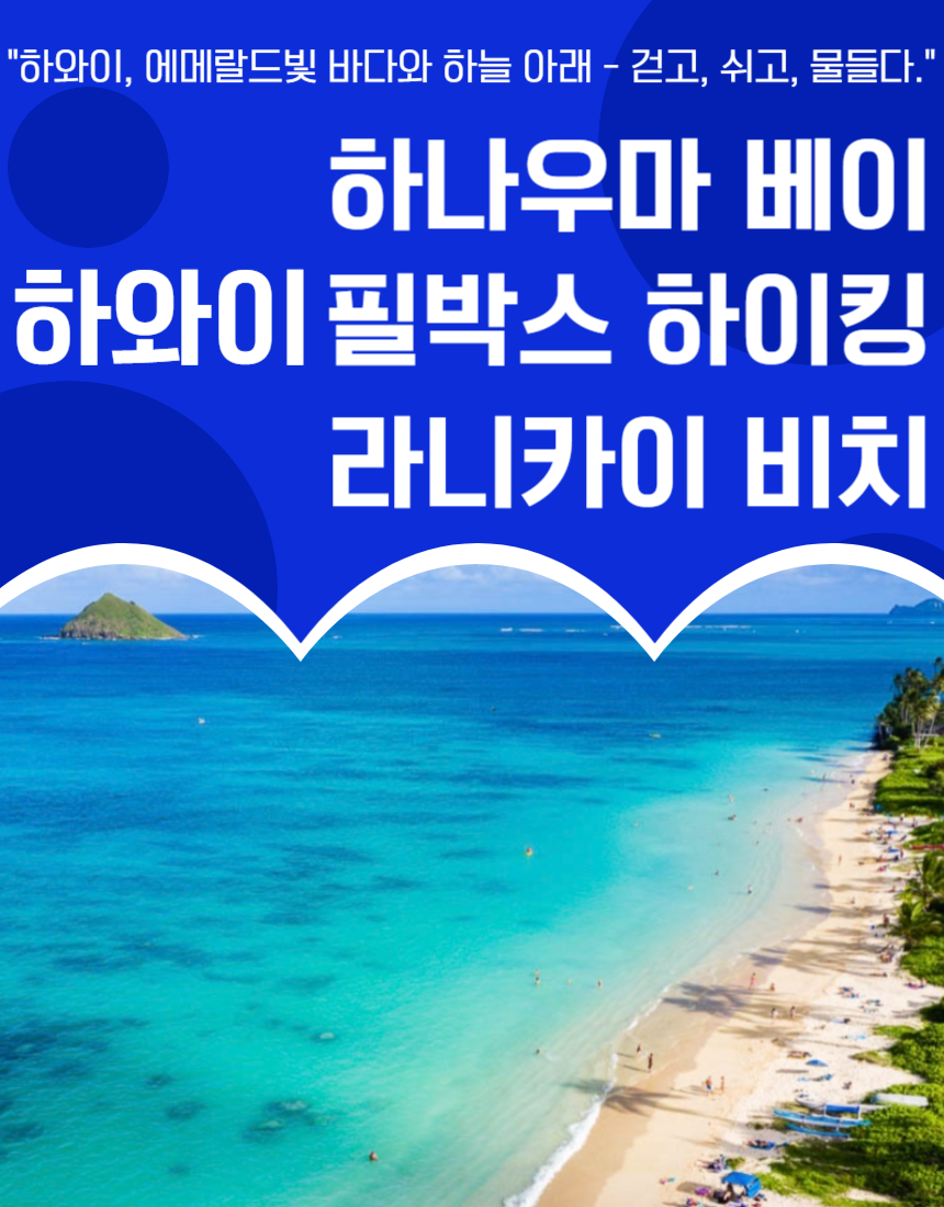 하와이 하나우마 라니카이비치 필박스하이킹 1일투어 왕복 픽업 패키지 CM트래블 - 상품 이미지