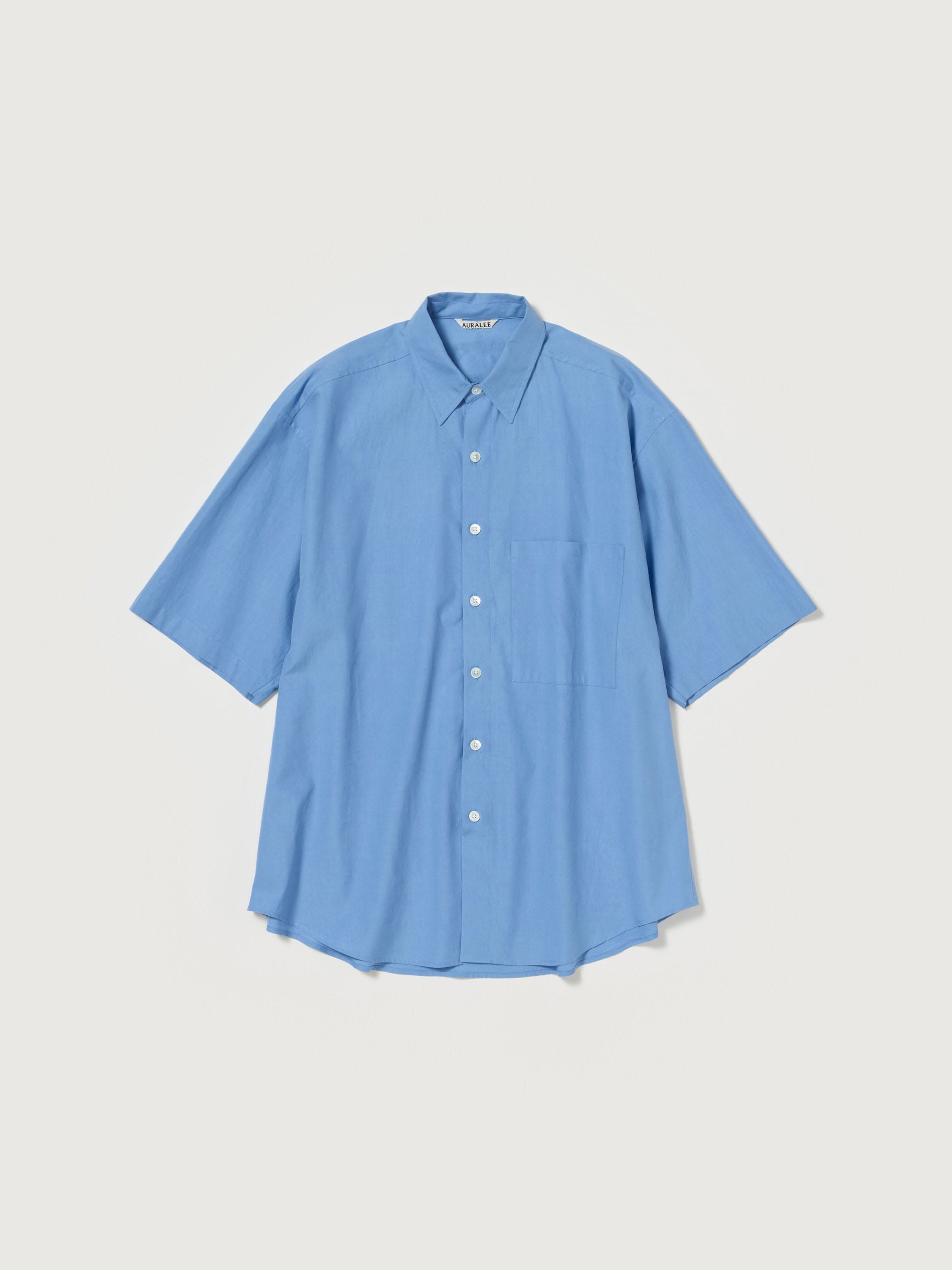 오라리 셔츠 WASHED FINX TWILL BIG HALF SLEEVED SHIRT 25SS - 상세 이미지 3