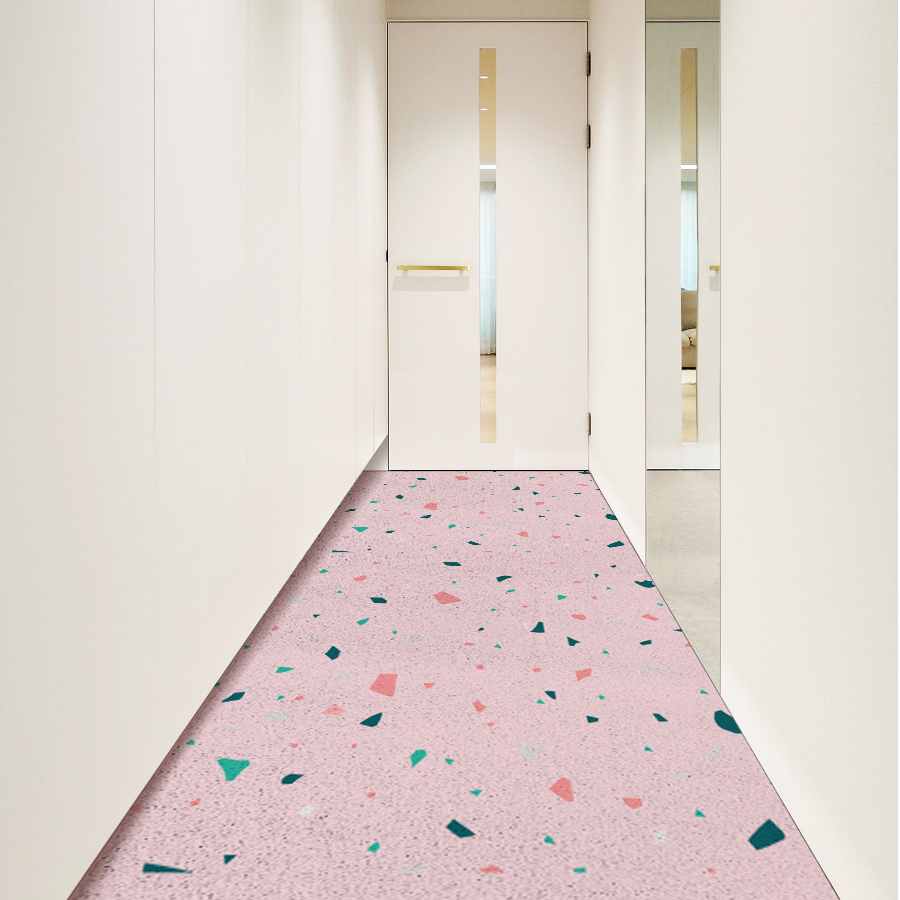 코메샵 패턴 코일매트 PW01 팡파레 흰색 국내제작 베란다 세탁실 현관매트 120cm - 상세 이미지 4