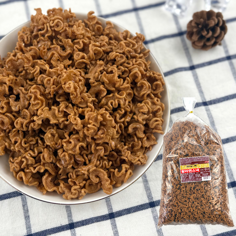 서울제과 라면땅 왕라면 스낵 2.1kg 대용량 옛날 프레첼 불량식품 추억의 간식 라면짱 공작소 - 메인 이미지