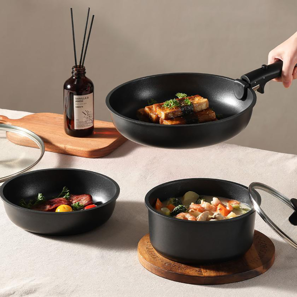 인덕션 탈부착 쿠킹웨어 11P세트 냄비후라이팬세트 세라믹코팅냄비 신혼 자취생