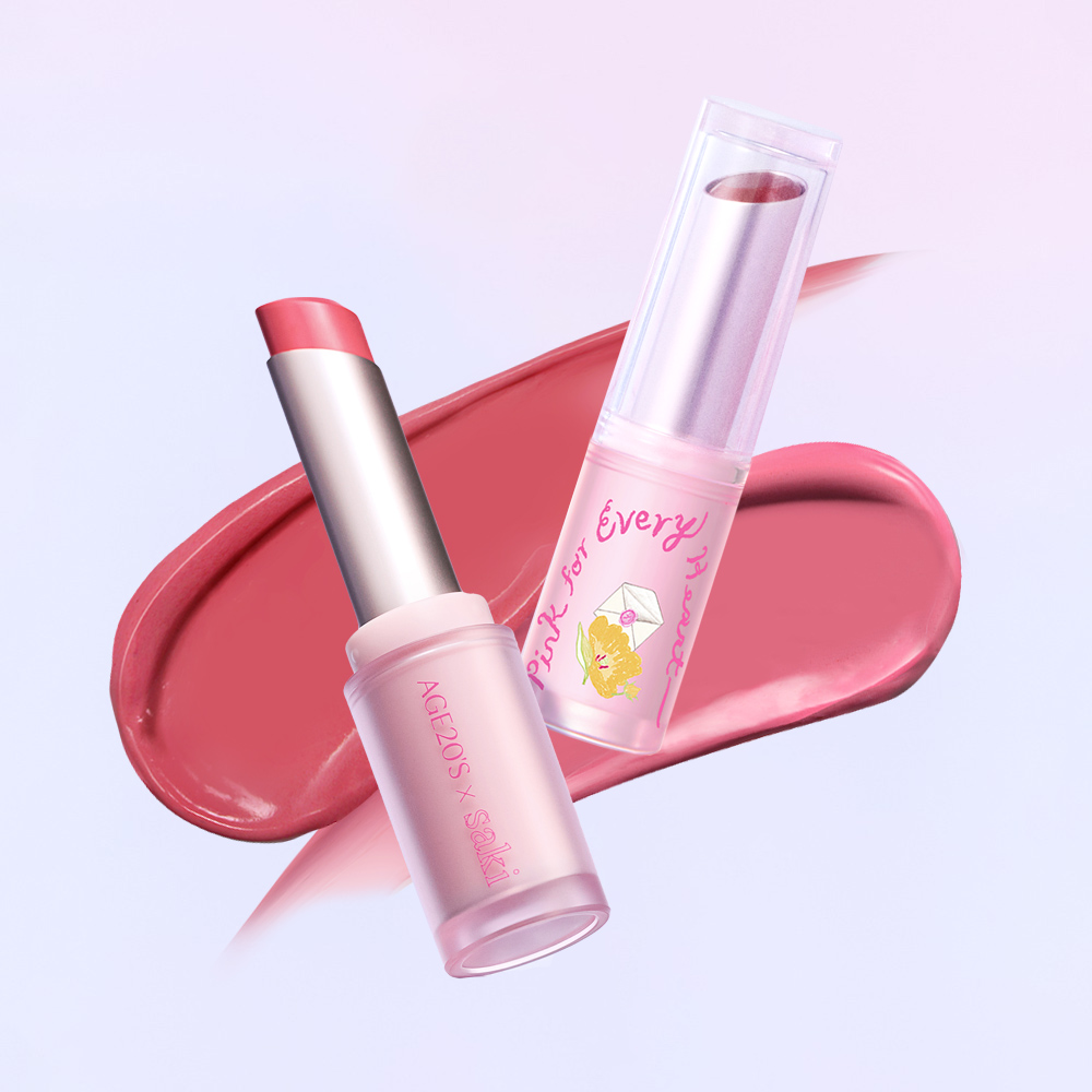 에이지투웨니스 핑크 포 에브리 하트 에디션 케어글로우 립 밤 3.5g (SPF15) - 상품 이미지
