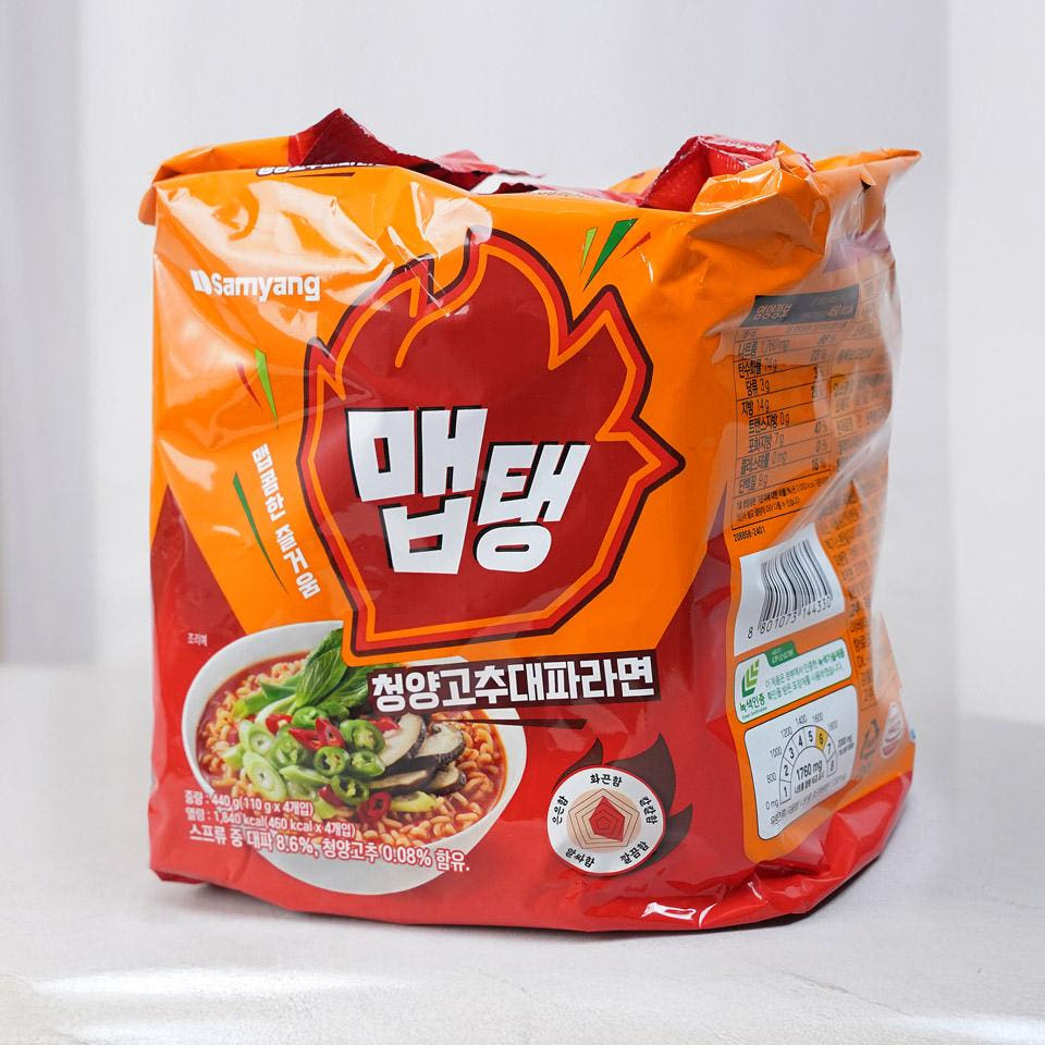 삼양 맵탱청양고추 대파라면 패키지