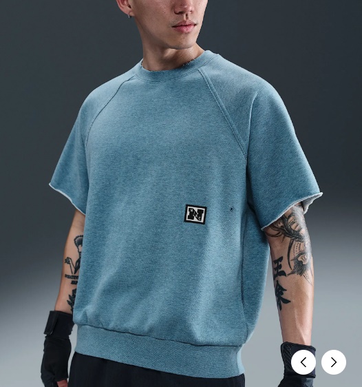 국내매장판 나이키 헤리티지 드라이 핏 반팔 플리스 피트니스 탑 D4 HJ8088-006