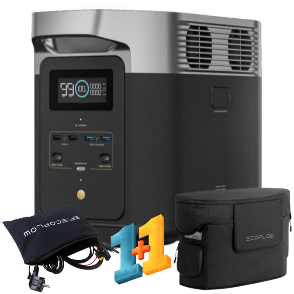 에코플로우 델타 2 맥스 파워뱅크 220V 2048W 인산철 배터리 - 상품 이미지