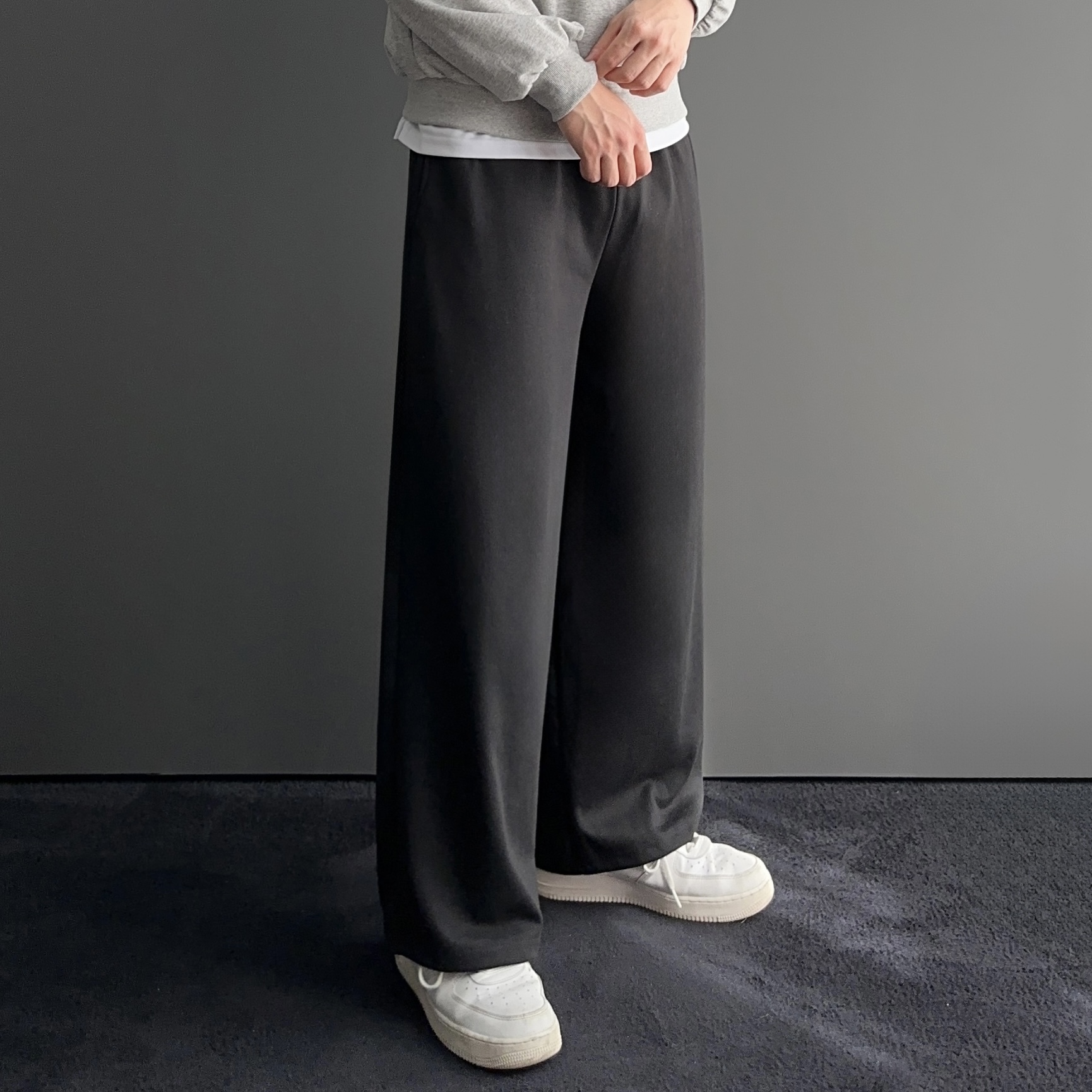 스웻팬츠 스웨트팬츠 남자와이드트레이닝팬츠 통큰바지 - 상세 이미지 2
