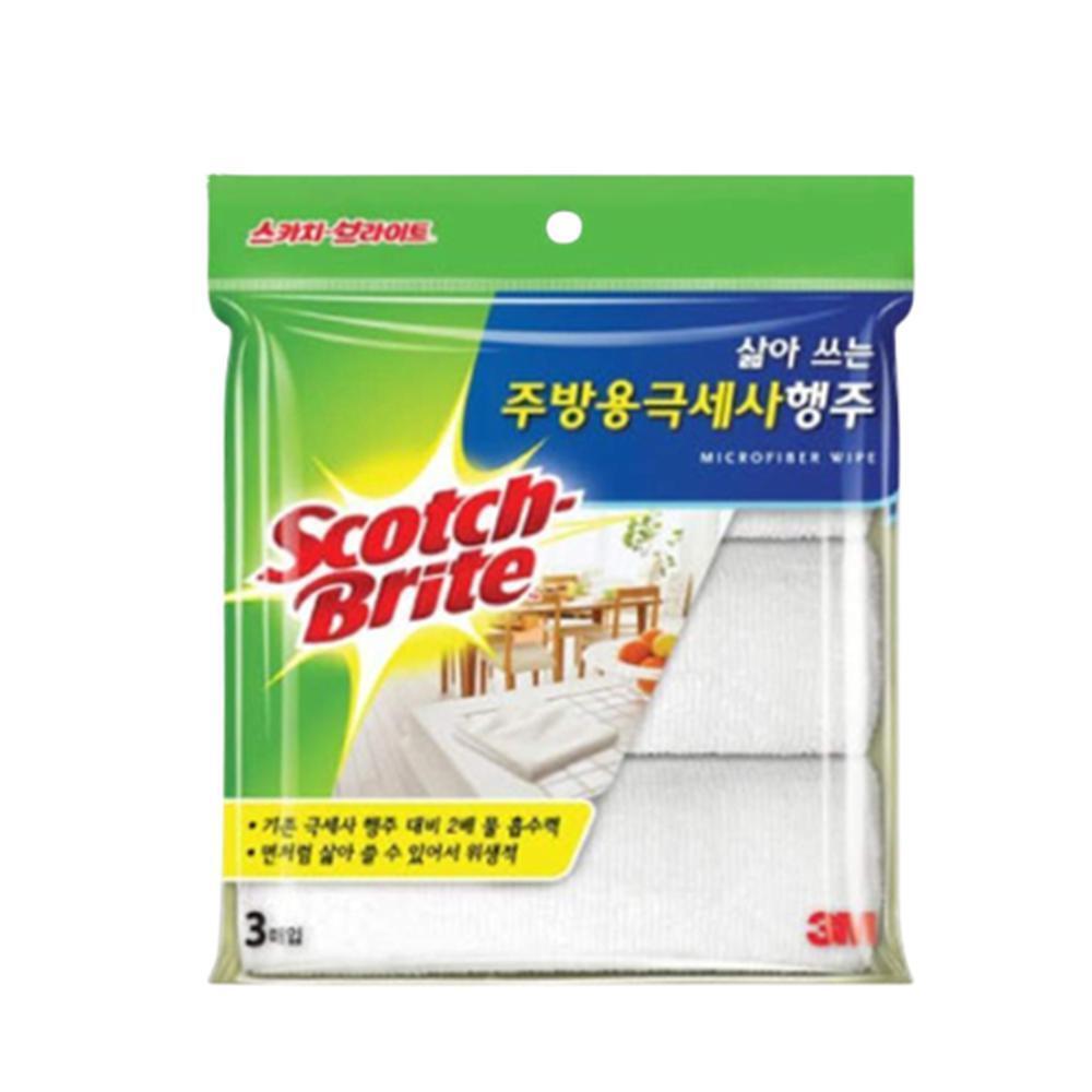 삶는 행주 하얀 극세사 흰색 걸레 흡수 잘되는 식탁행주 3p