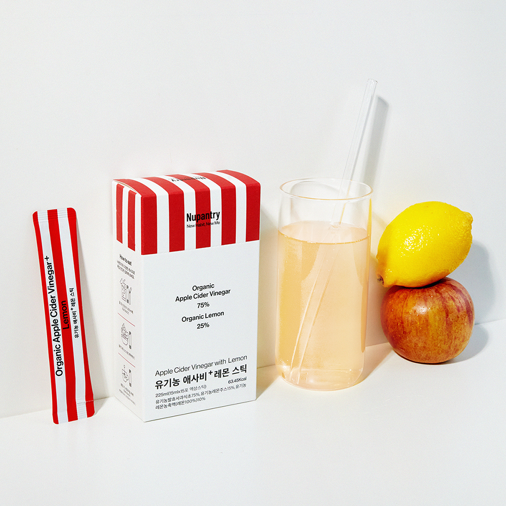 누팬트리 유기농 애사비 레몬 스틱 발효사과식초 애플사이다비니거 15ml 15포, 3개 이미지 7
