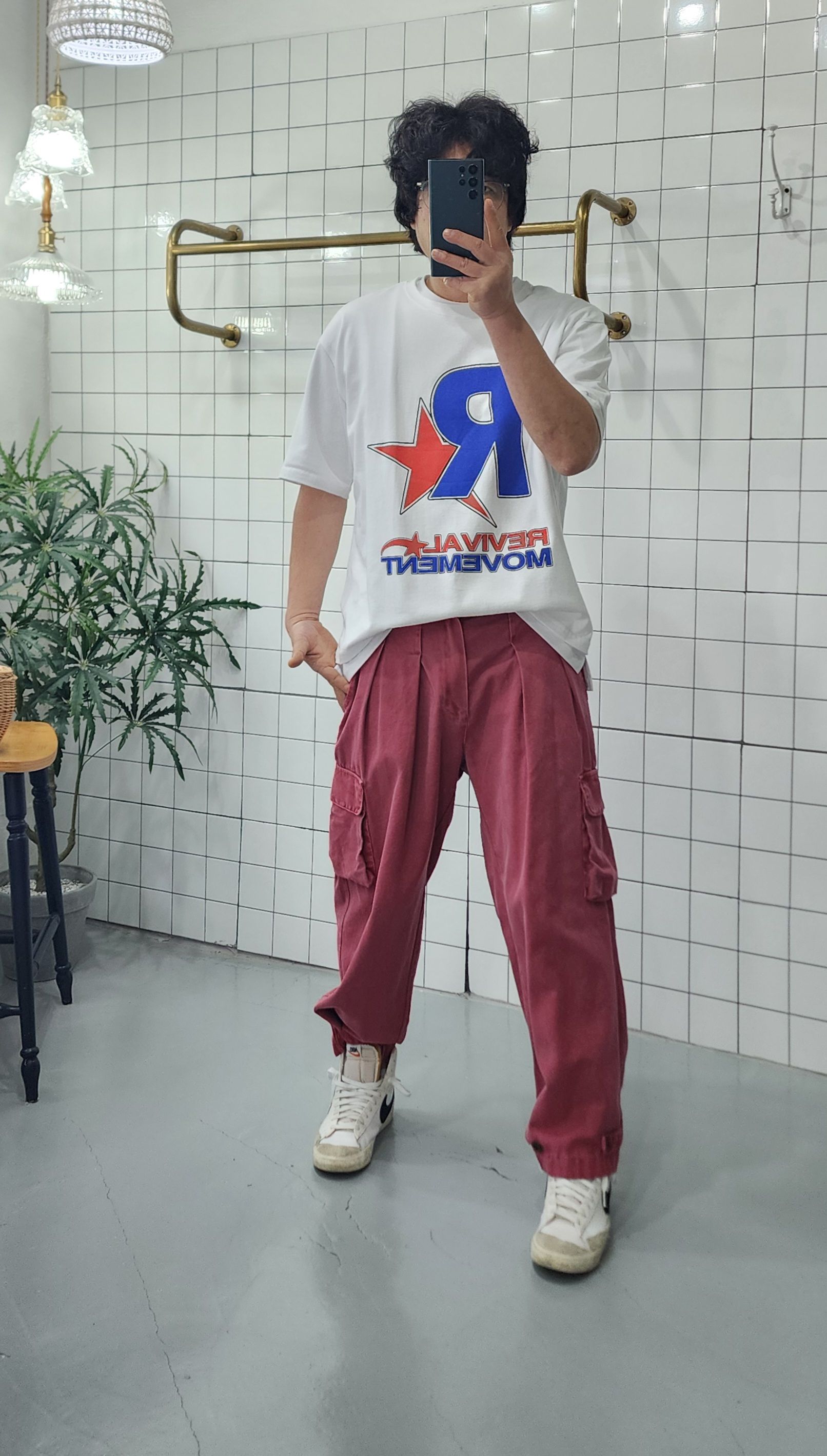 아머 가먼트 단추 남자 여자 카고 팬츠 - 상세 이미지 2