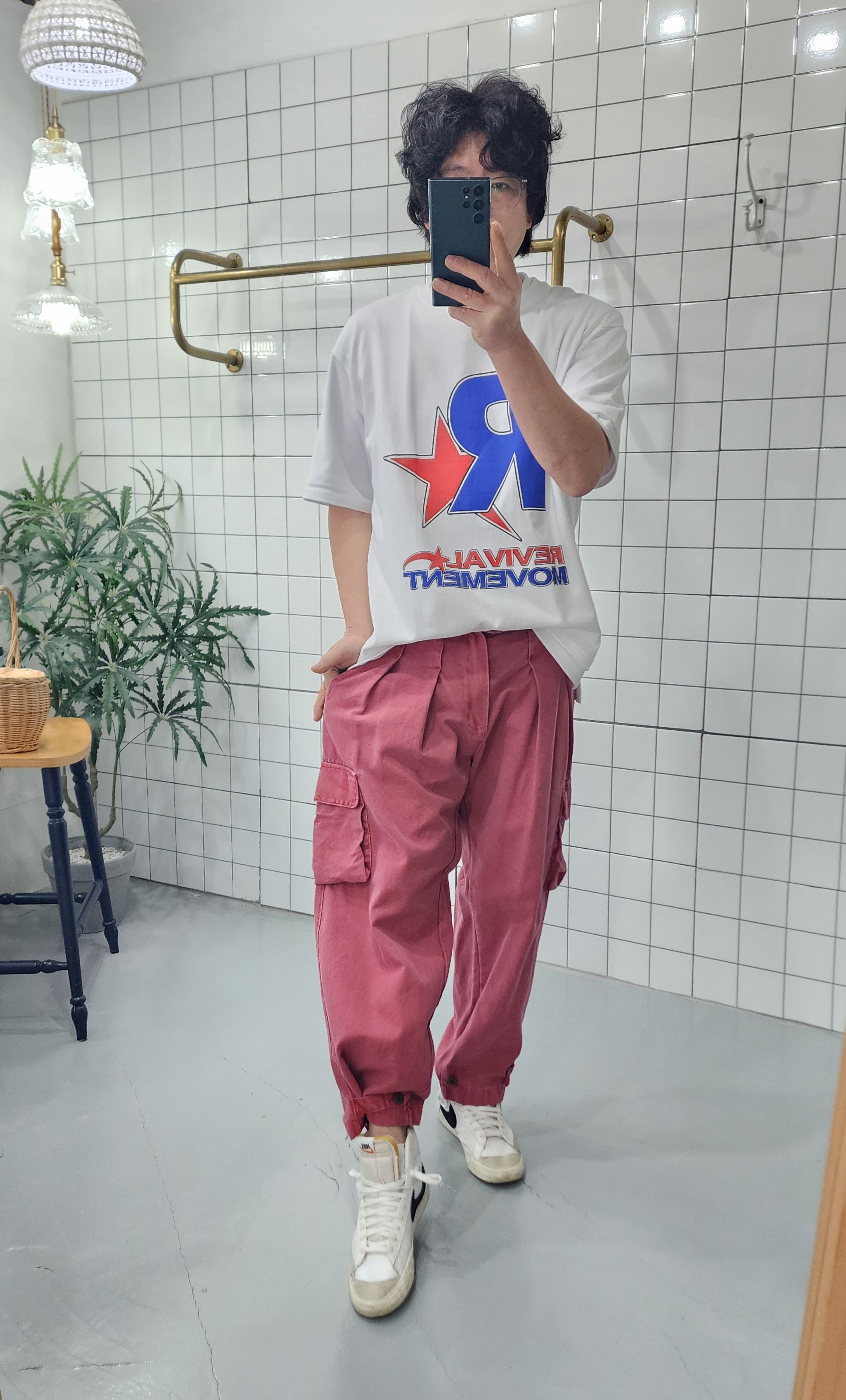 아머 가먼트 단추 남자 여자 카고 팬츠 - 상세 이미지 4