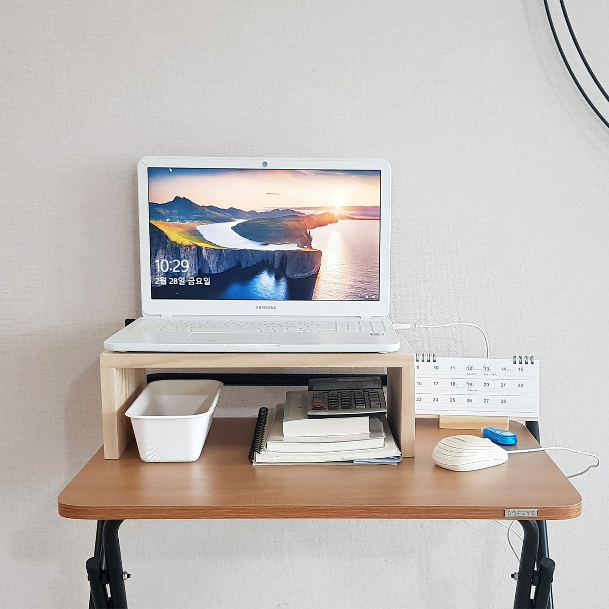 모니터받침대 나무선반 원목소나무 화분선반 화분진열대 - 상세 이미지 4