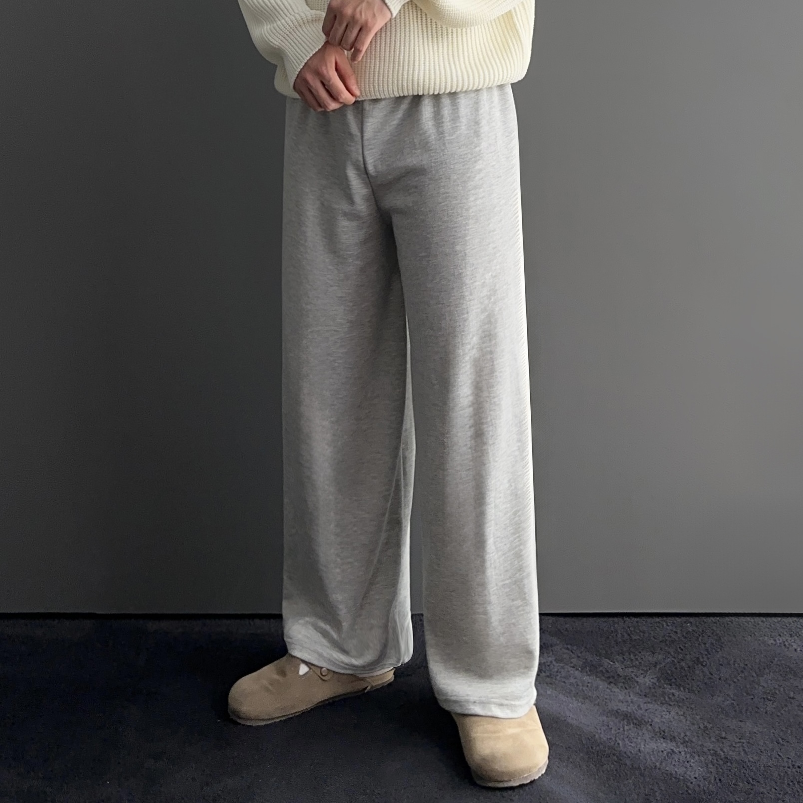 스웻팬츠 스웨트팬츠 남자와이드트레이닝팬츠 통큰바지 - 상세 이미지 5