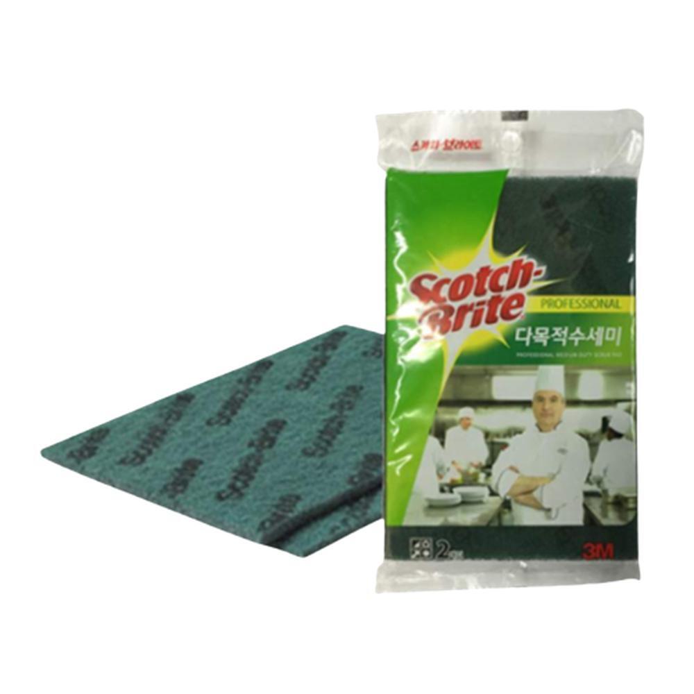 다목적수세미 스크럽패드 중간강도 나일론부직포 2개입, 1개