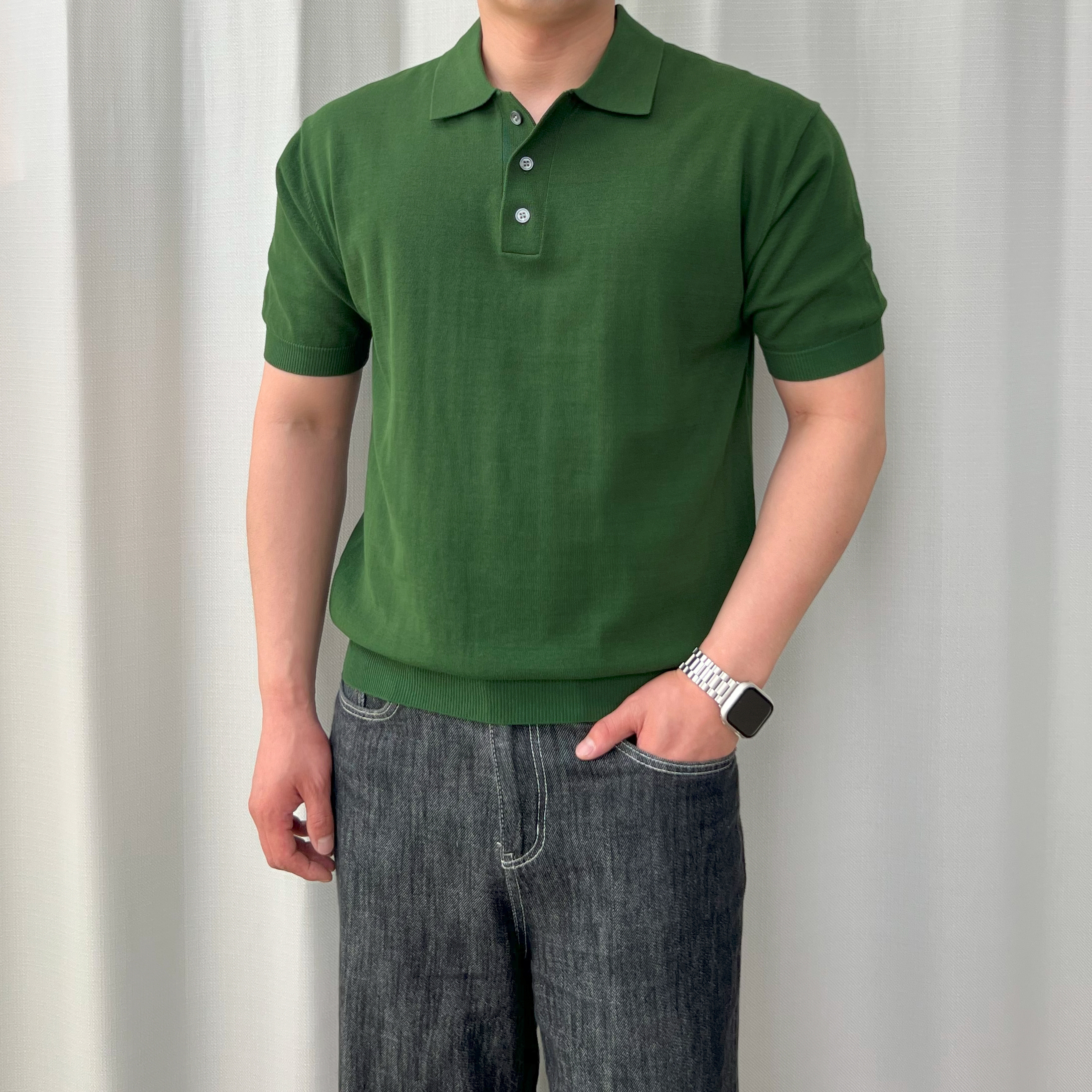 반타 여름 쿨 냉감 시원한 남자 반팔 린넨 카라티 - 상세 이미지 2