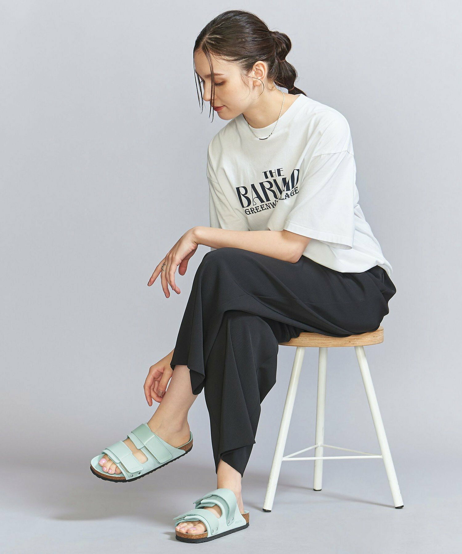 버켄스탁 BIRKENSTOCK Uji 우지 일본 한정판 샌들 슬리퍼 민트 블랙 2컬러 - 상세 이미지 4
