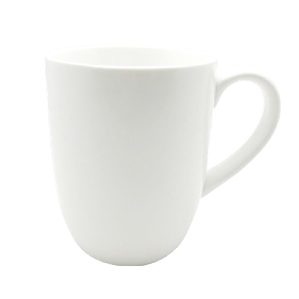 화이트 무인쇄 무지 슬림 머그 롱 타입 업소용 카페 도자기 커피잔 540ml