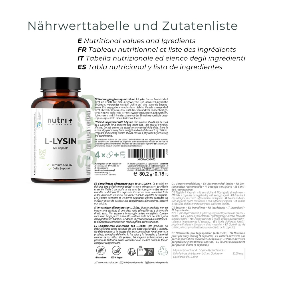 누트리플러스 필수아미노산 식물성 2200mg 120캡슐 - 상세 이미지 5