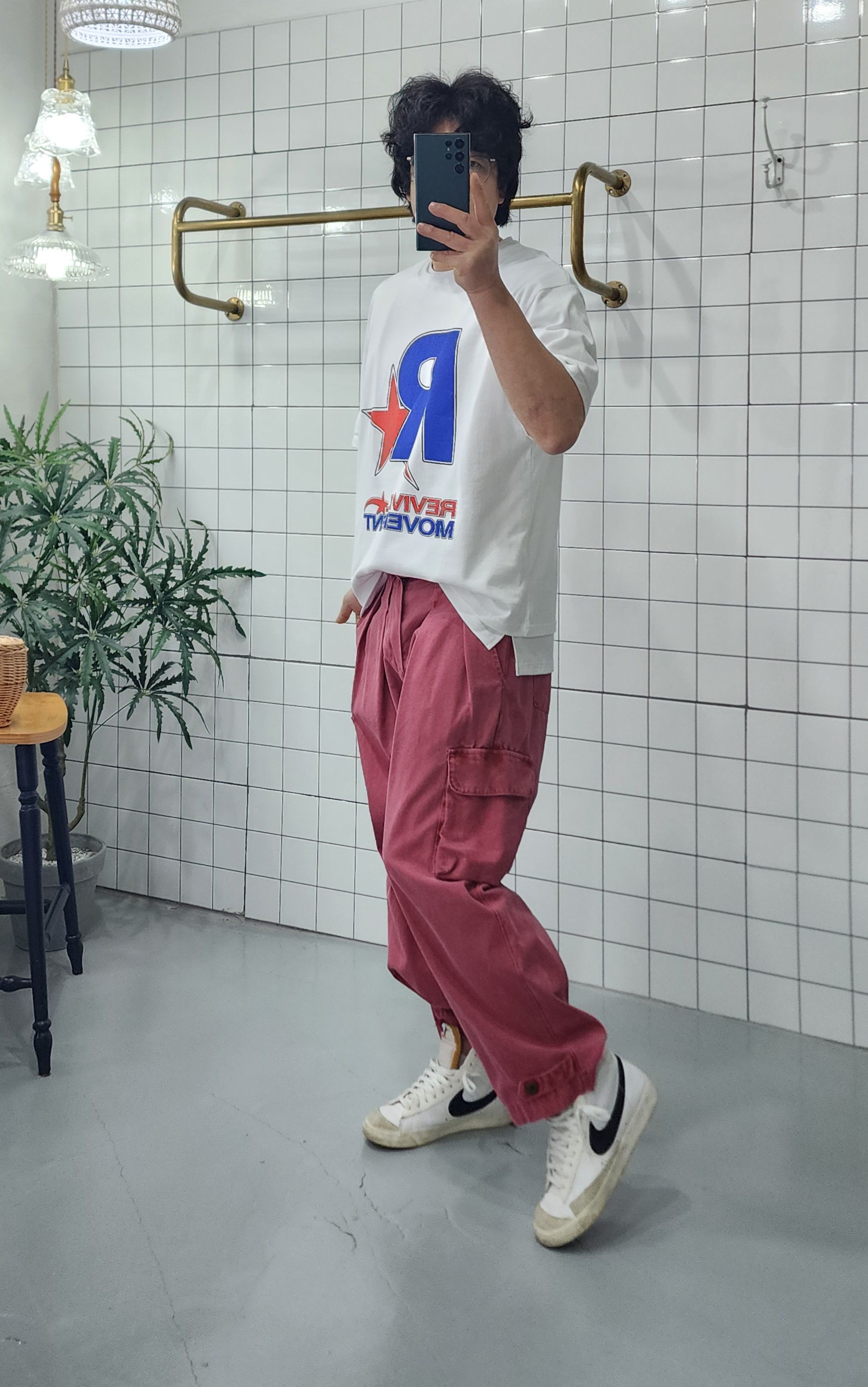 아머 가먼트 단추 남자 여자 카고 팬츠 - 상세 이미지 3