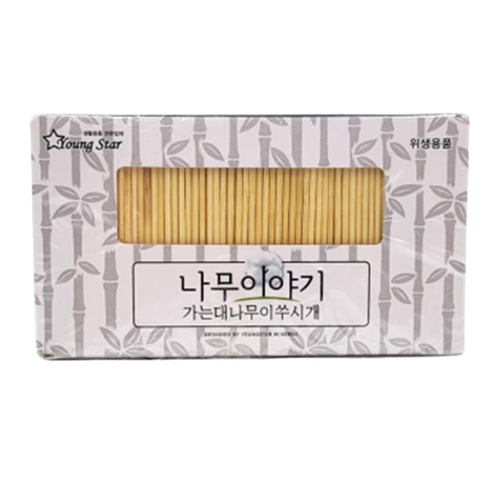업소용 대용량 대나무요지 밤부 이쑤시개 가느다란 일회용 이쑤시개 과일꼬지 약1천개