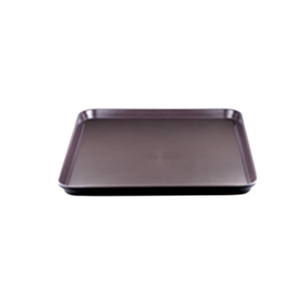직사각 식당쟁반 플라스틱 한식쟁반 서빙 업소용 35x27cm, 브라운, 1개