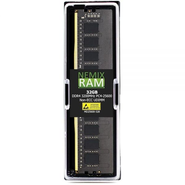네믹스 램 64GB 2X32GB DDR4 3200MHZ PC4-25600 2Rx8 1.2V 288핀 Non-ECC 언버퍼 32GB (1X32GB) DDR4 3200MHZ UDIMM : EnjoyableDay