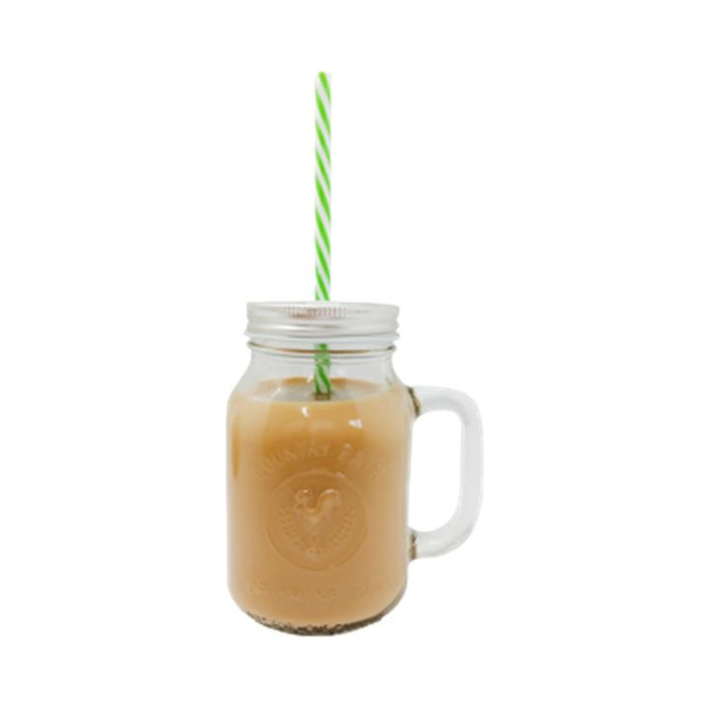 빨대뚜껑 유리머그 얼음음료 사무실 개인 냉음료잔 600ml 아이스커피 투명머그컵