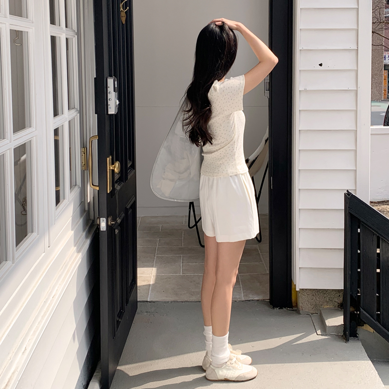 메일리 잔꽃 셔링 반팔 티셔츠 ts4430 - 상세 이미지 5