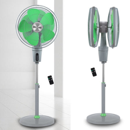 코멜리 양방향 360도 회전 더블 헤드 스탠드 선풍기 22인치 업소 식당