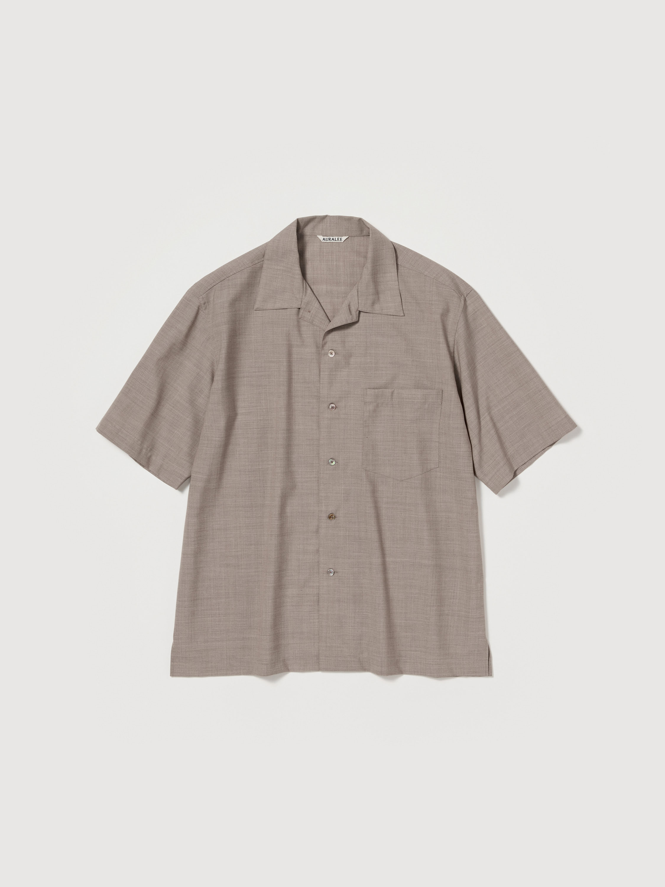 오라리 수퍼 파인 트로피컬 울 오픈 칼라 하프 실리브 셔츠 25SS A25SS02WT - 상세 이미지 4