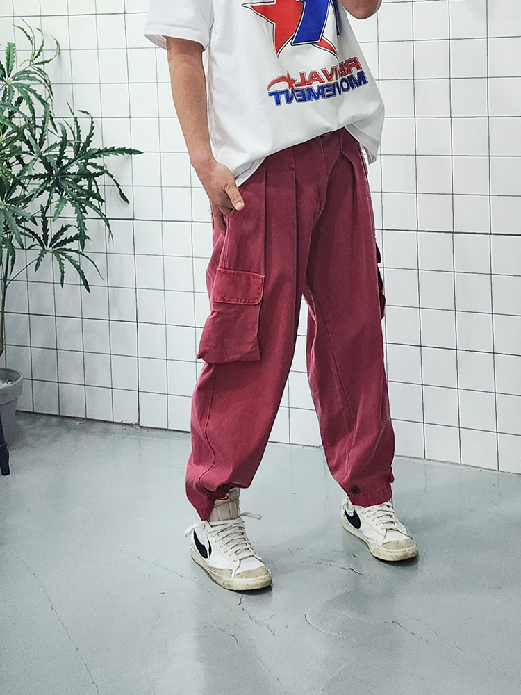 아머 가먼트 단추 남자 여자 카고 팬츠 - 상품 이미지