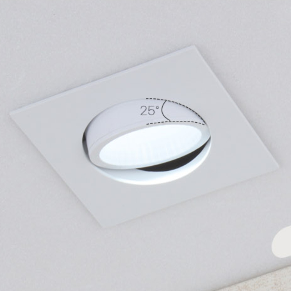 LED 에코 케이브 사각 일체형 타공 60mm(2) 3W 화이트 플리커프리 더쎈 동성조명 - 상세 이미지 4