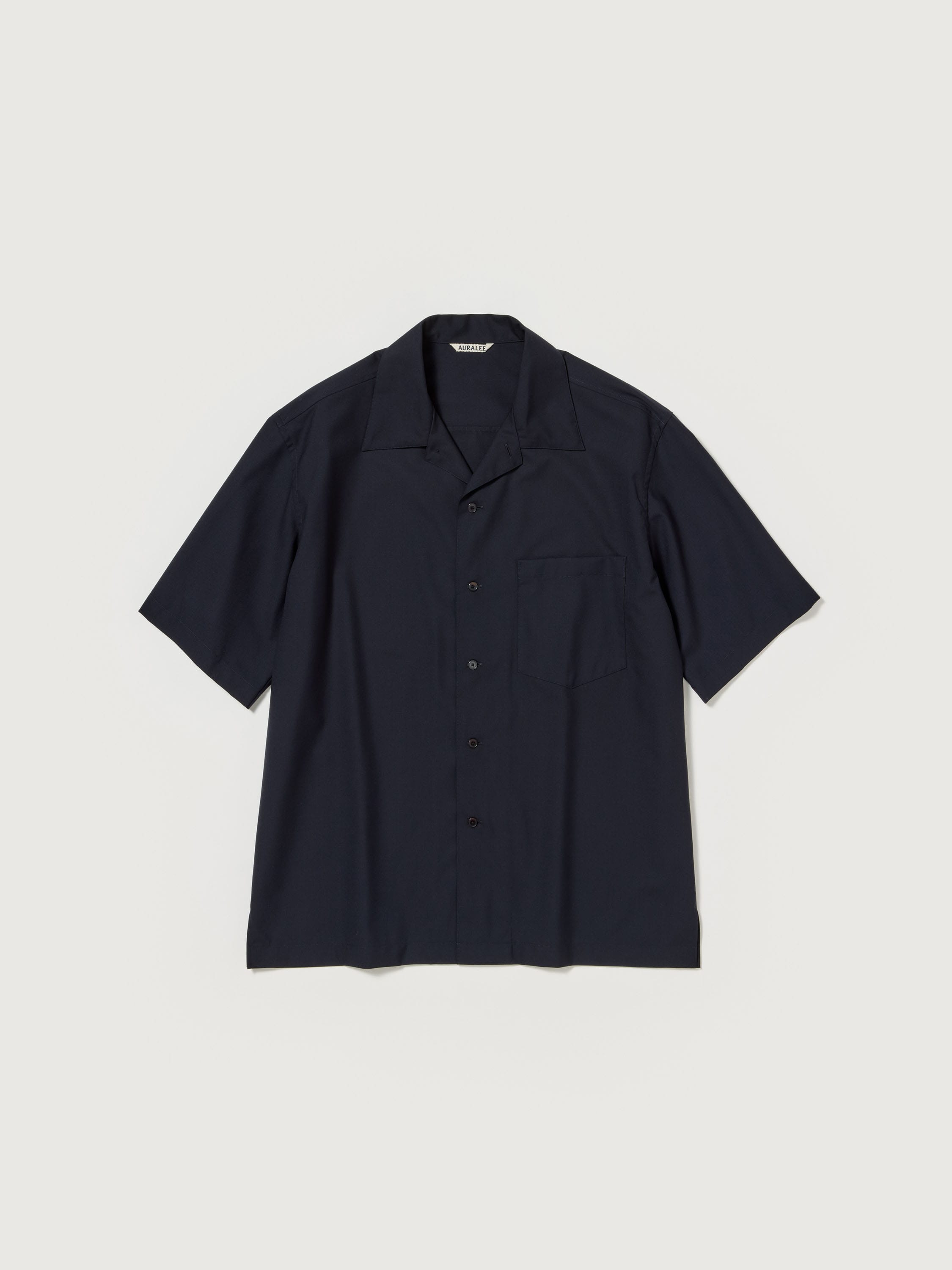 오라리 수퍼 파인 트로피컬 울 오픈 칼라 하프 실리브 셔츠 25SS A25SS02WT - 상세 이미지 5