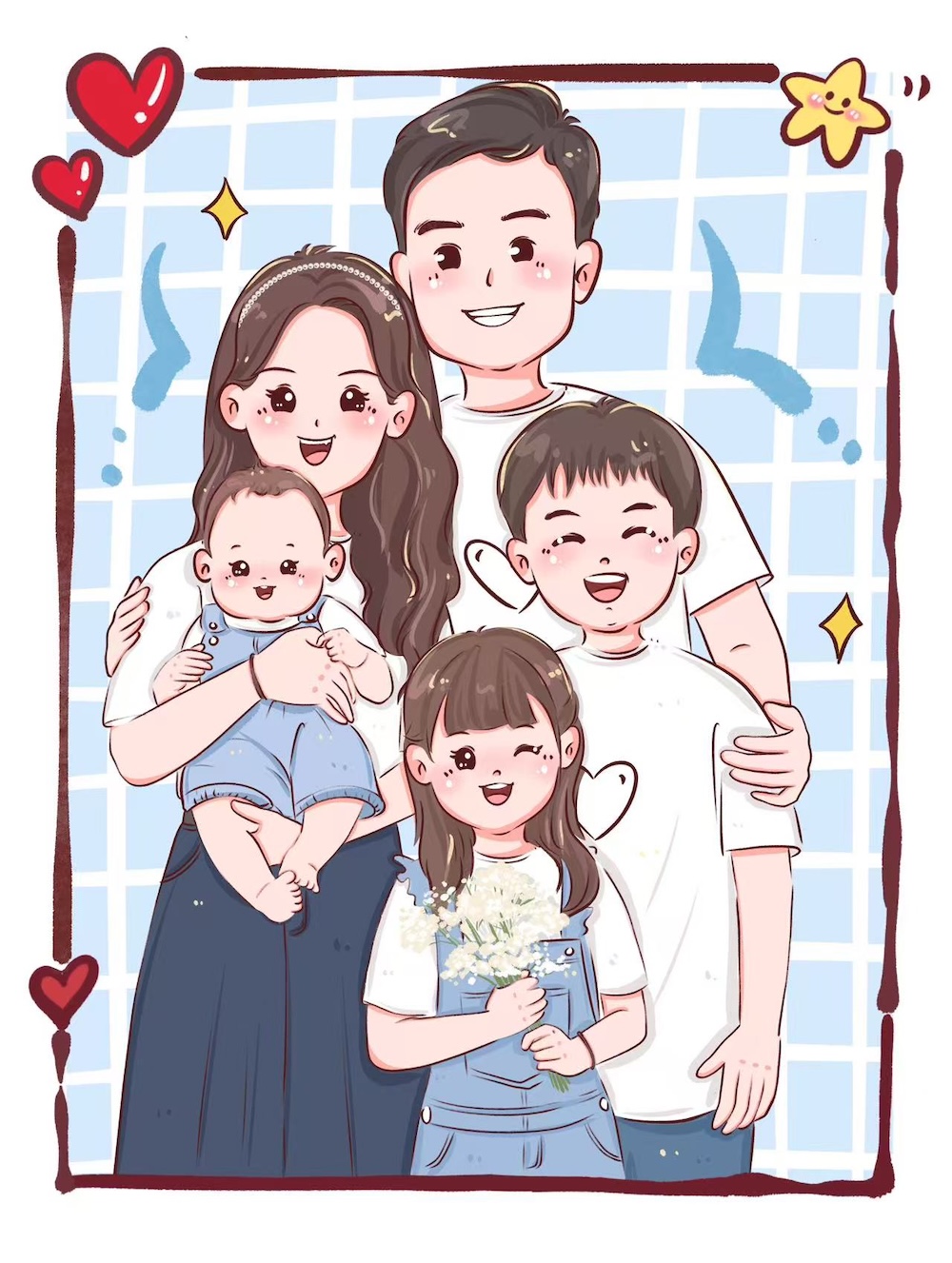 정하남 캐리커쳐 액자 팝아트 청첩장 제작 라인드로잉 결혼 집들이 선물 포토테이블꾸미기 - 상세 이미지 3