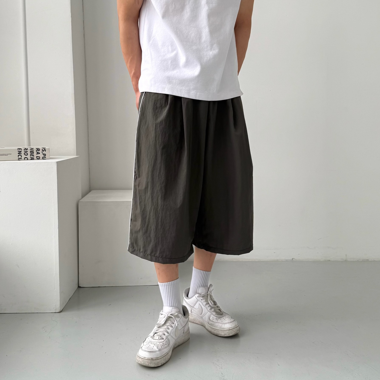 1+1 나일론반바지 남자버뮤다팬츠 남자트랙팬츠 - 상세 이미지 5