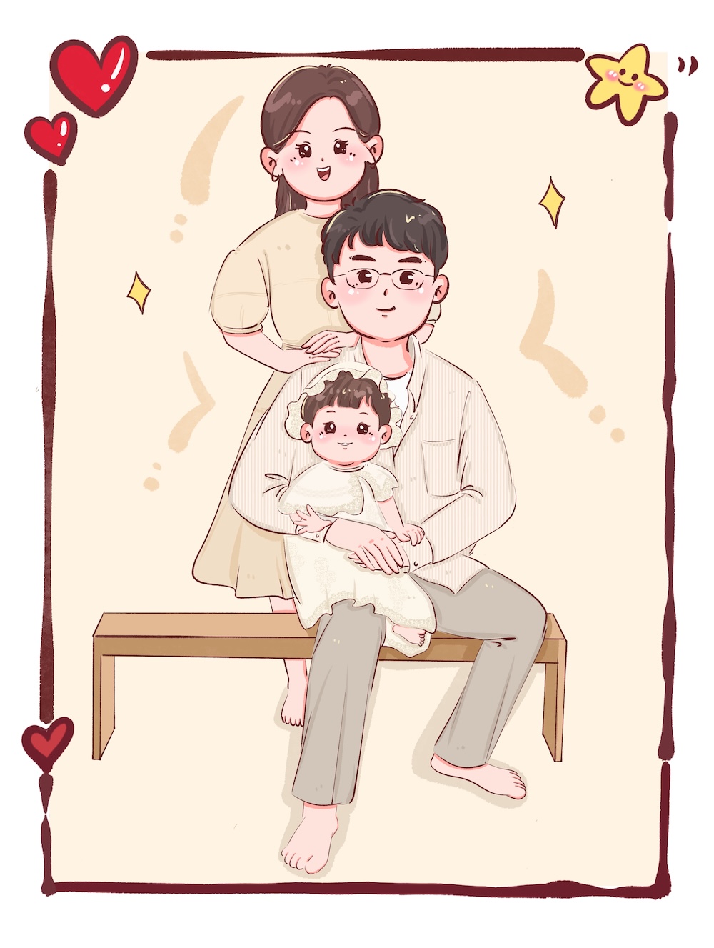정하남 캐리커쳐 액자 팝아트 청첩장 제작 라인드로잉 결혼 집들이 선물 포토테이블꾸미기 - 상세 이미지 4