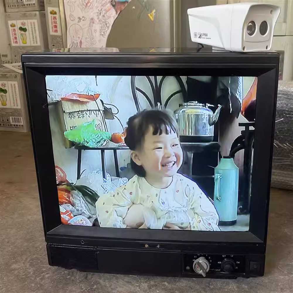 브라운관TV 모니터 포토존 옛날 소형 송출기 빈티지 14인치 - 상세 이미지 5