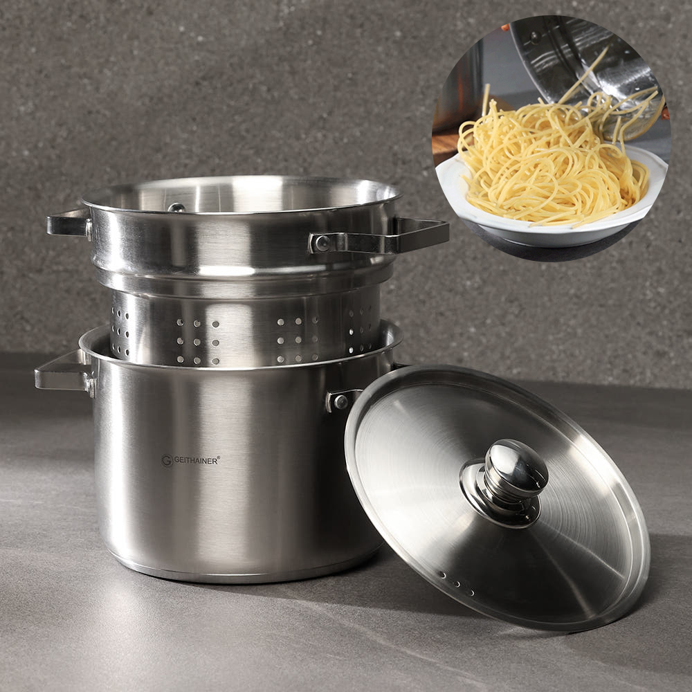 파스타 냄비 스텐 멀티팟 꼬치 어묵 파스타팟 면 스파게티 통3중 면삶는 인덕션 4.5L