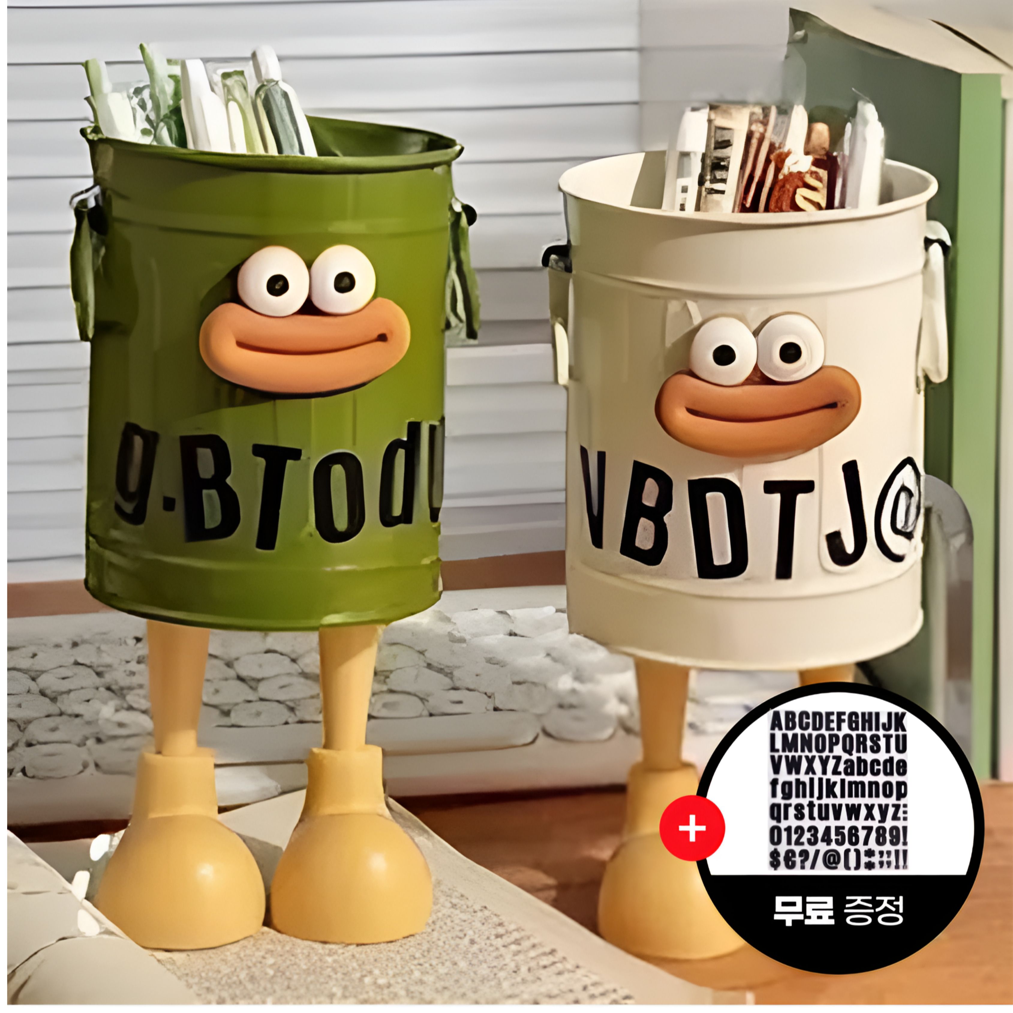 못생긴 소세지입술 깡통 연필꽂이 다용도 연필 펜 볼펜 브러쉬 수납 꽂이 꾸러기 필통 정리함 수납함 보관 - 상세 이미지 3