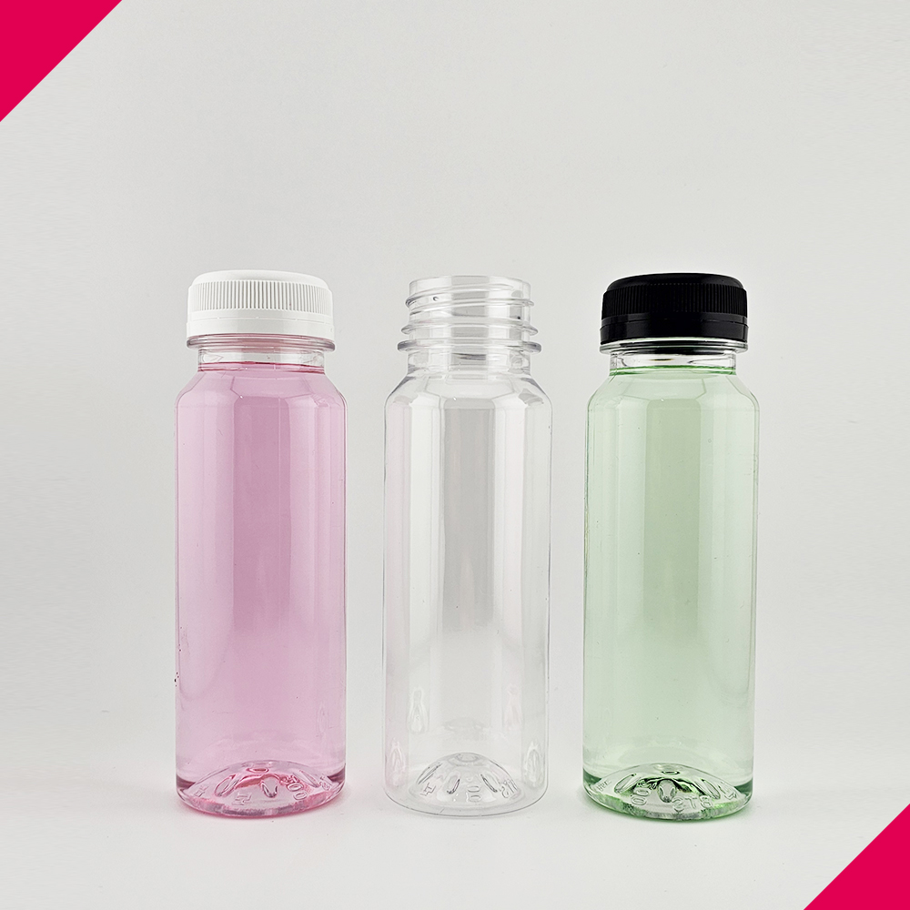 [보틀스] 200ml 200미리 일자원형 주스페트병 38파이 플라스틱병 휴롬주스 공병
