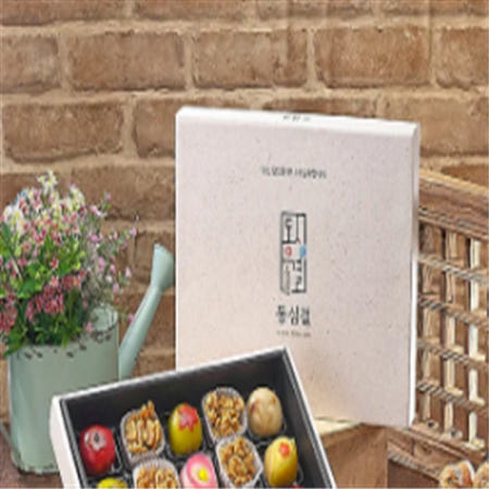 [수려원] 명인이 만든 수제 화과자50gx12개,호두강정25gx8개/보자기포장