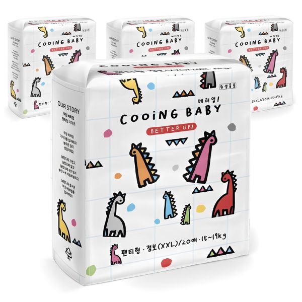 Cooing 베러업 샘방지 팬티형 기저귀 점보형2XL 80개 : DamaeStandard