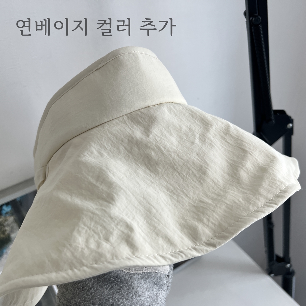 창넓은 모자 햇빛가리개 여름 자외선 차단 여성 썬캡 2컬러 이미지 2