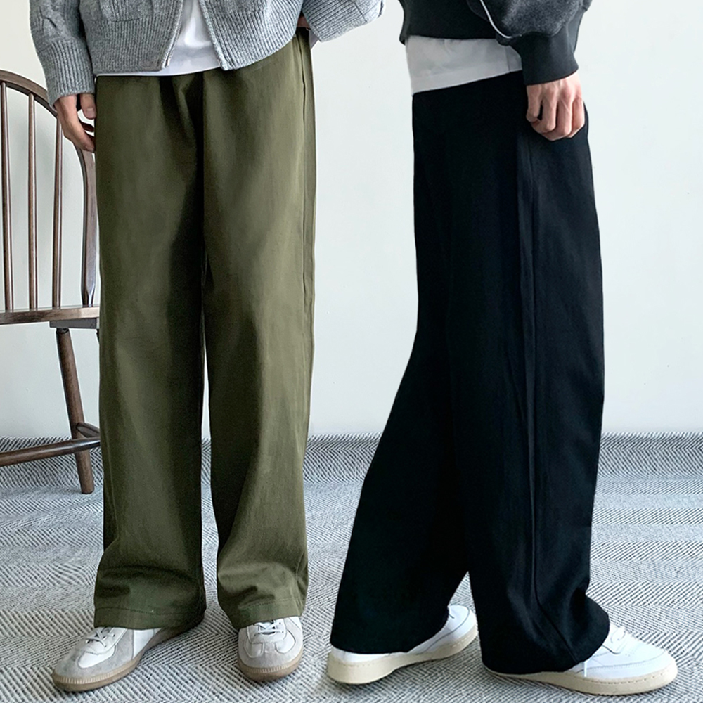 1+1 벌룬팬츠 남성기모바지 남자와이드팬츠 - 메인 이미지