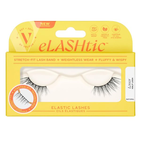 인조속눈썹 셀프 가닥 붙이기 eLashtic™ 속눈썹 하프 스트립 내추럴 위스피 페이크 엘라스틱 밴드 플레어 볼륨 연인 Cheeky : 비에치55번가