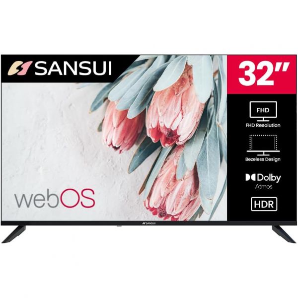 산수이 32인치 VA 시리즈 풀 HD 프레임리스 디자인 스마트 LED TV돌비 비전 HDR 돌비 애트모스 웹OS S32VAFW 포함 32 FHD Smart TV... 