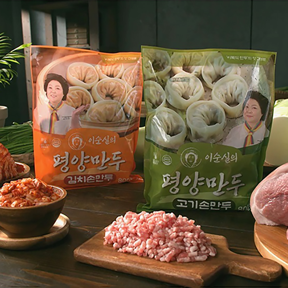 [이순실] 평양만두 수제 고기손만두 800g 1팩 + 김치손만두 800g 1팩 _ 2세트(총 108개) : 쏠켓-solket