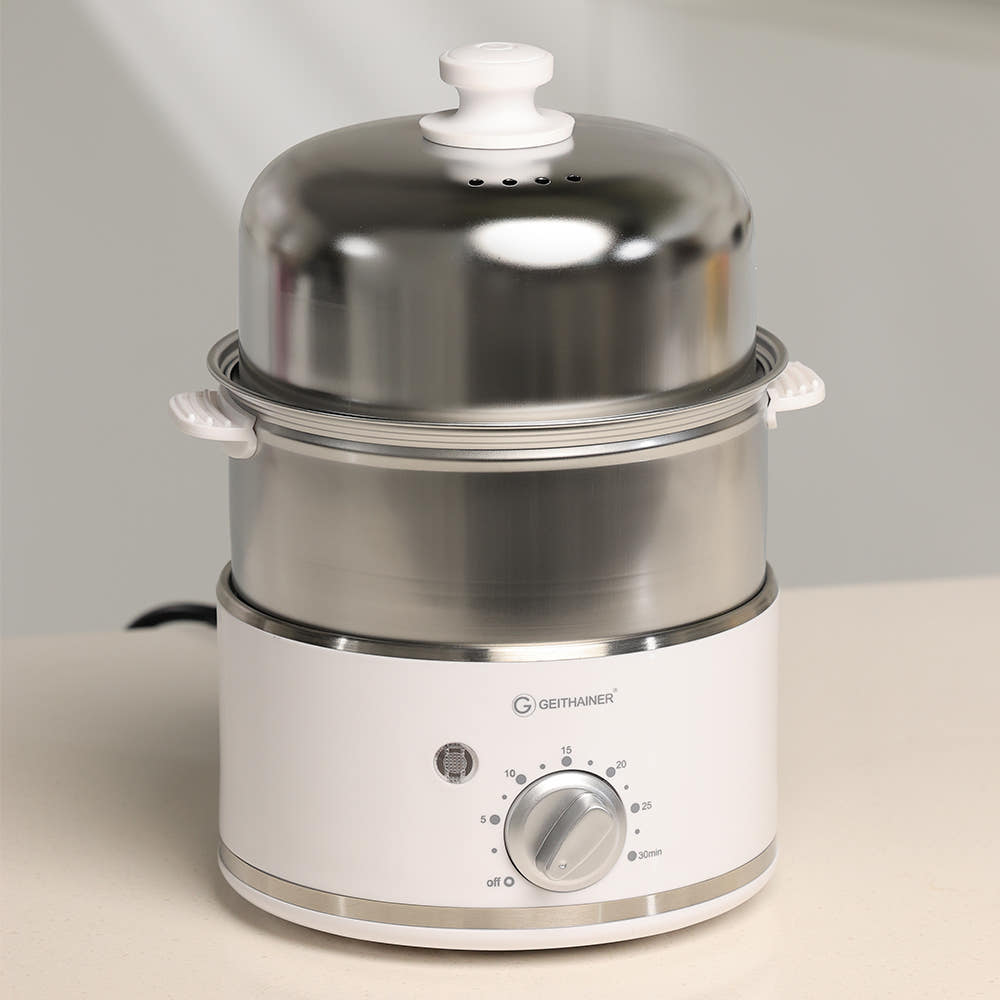 올스텐 계란찜기 계란삶는기계 고구마 호빵 만두 미니 2단 전기 찜기