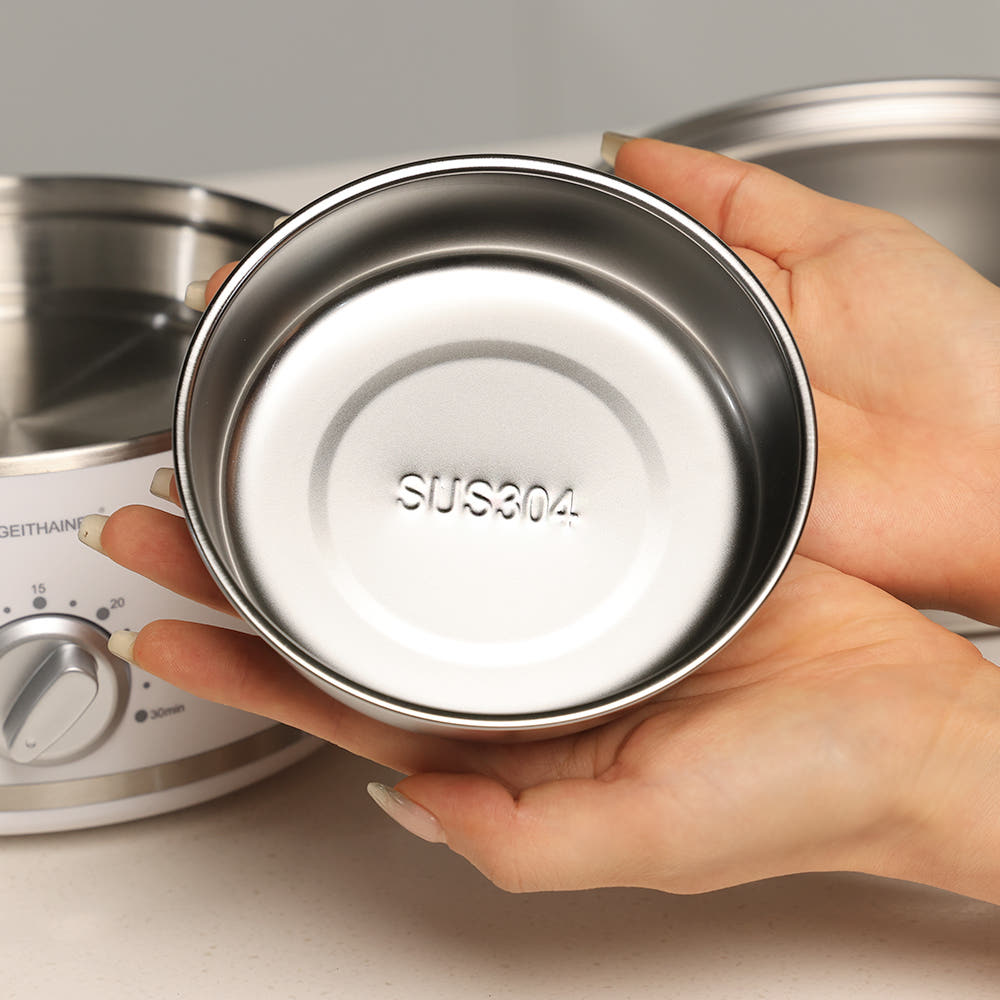 올스텐 계란찜기 계란삶는기계 고구마 호빵 만두 미니 2단 전기 찜기