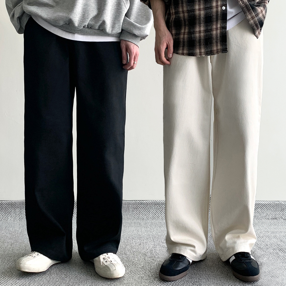 1+1 남자와이드팬츠 백바지 치노팬츠 - 상품 이미지