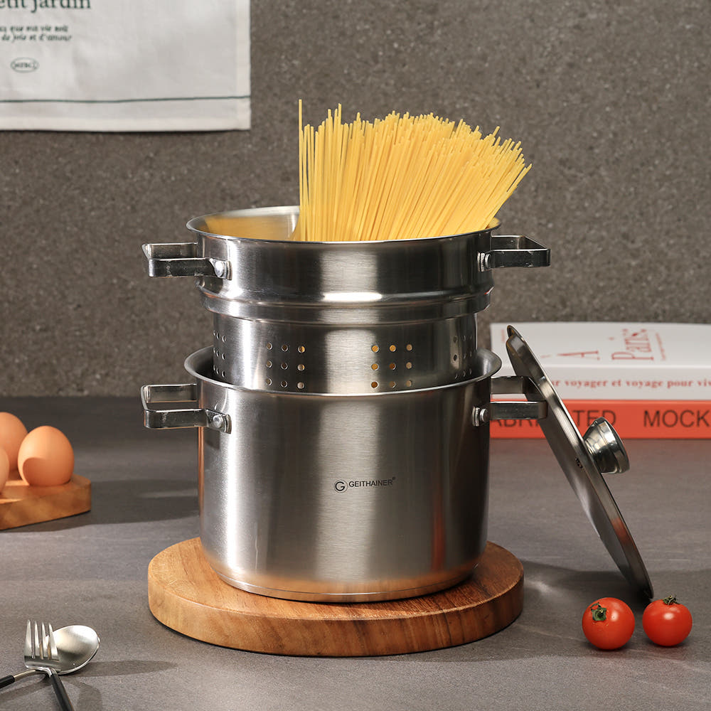 파스타 냄비 스텐 멀티팟 꼬치 어묵 파스타팟 면 스파게티 통3중 면삶는 인덕션 4.5L